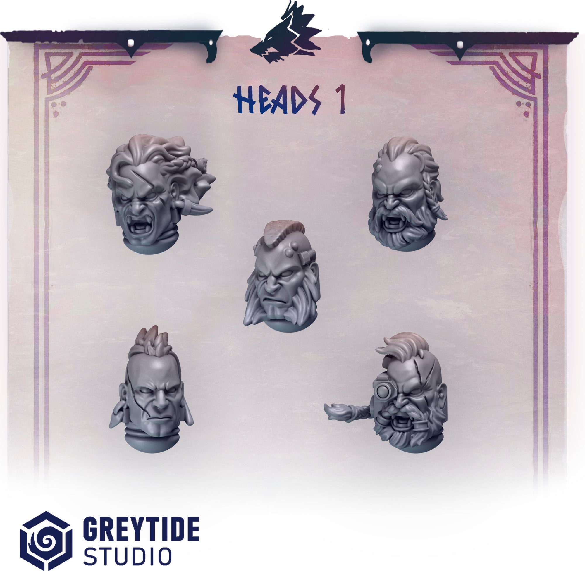 Primal Hounds Heads - Set 1 (5 Pieces)