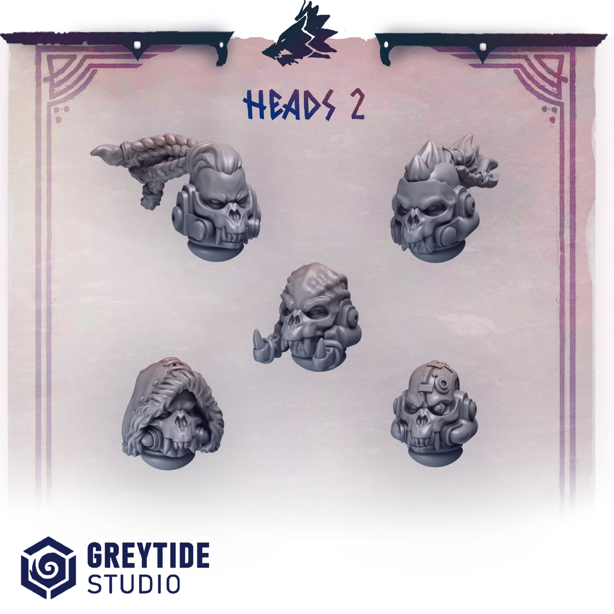Primal Hounds Heads - Set 2 (5 Pieces)