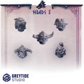 Primal Hounds Heads - Set 3 (5 Pieces)