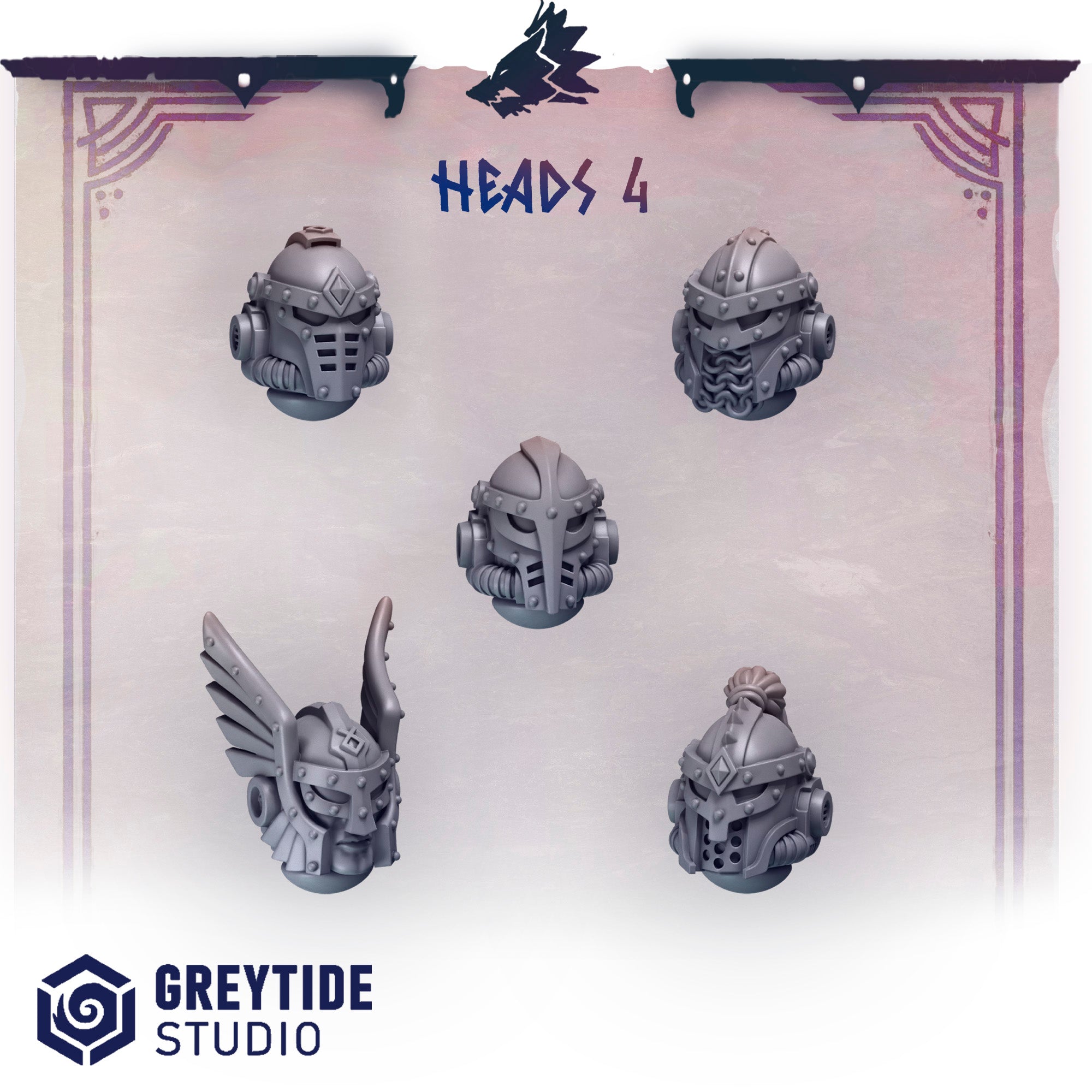 Primal Hounds Heads - Set 4 (5 Pieces)