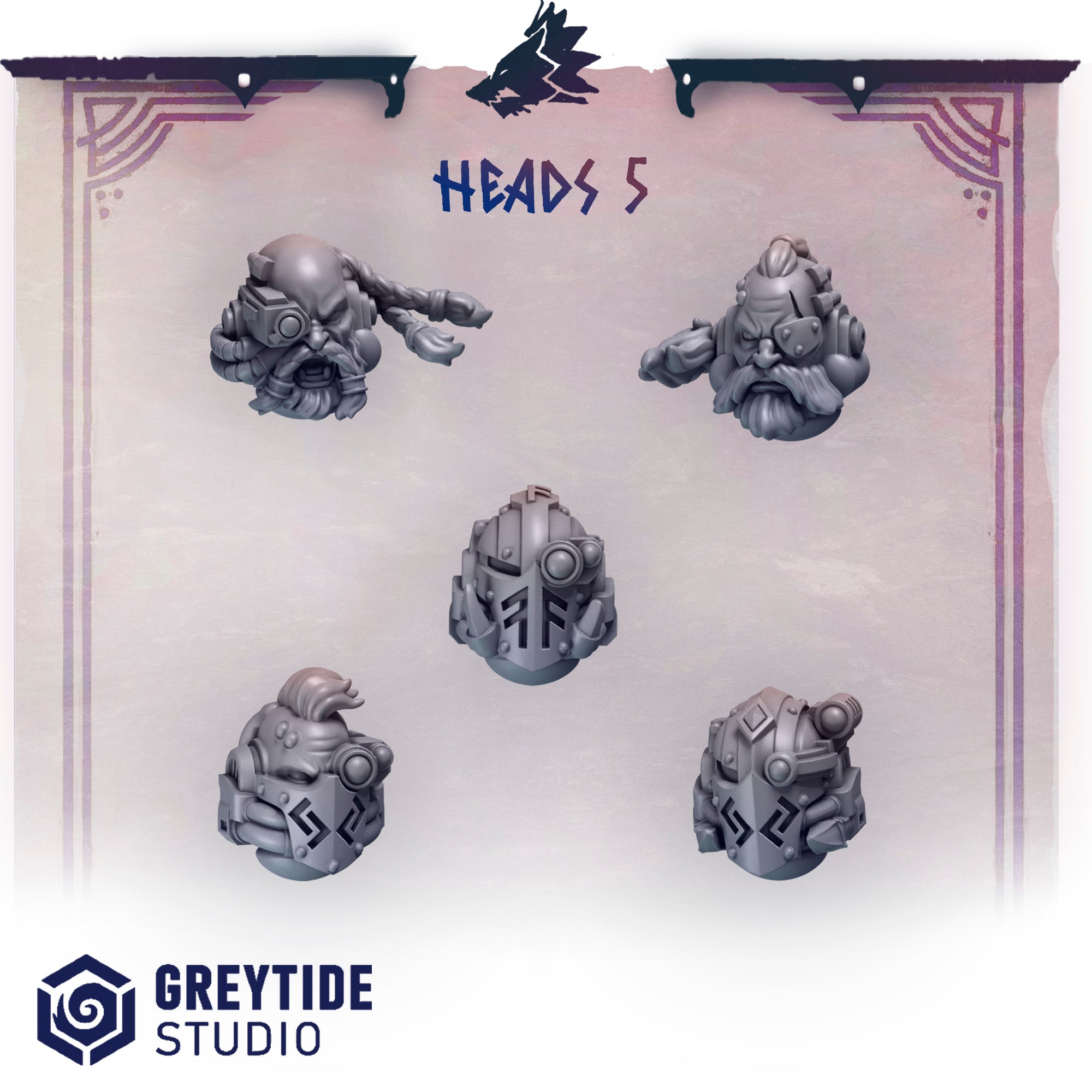 Primal Hounds Heads - Set 5 (5 Pieces)