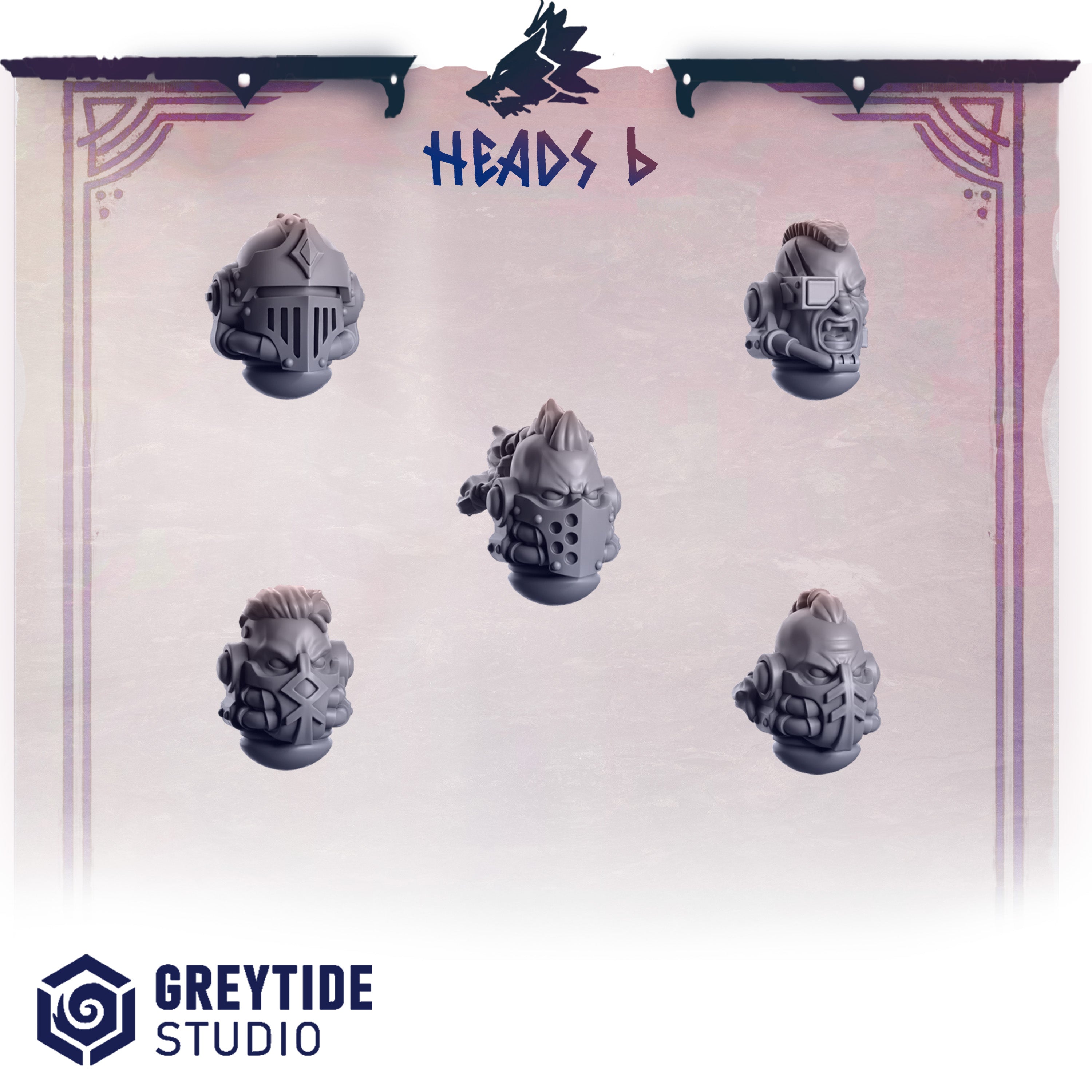 Primal Hounds Heads - Set 6 (5 Pieces)