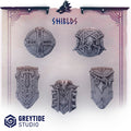 Primal Hounds Shields (5 Pieces) – 3D printed bits for 40k miniatures, New Zealand