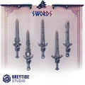 Primal Hounds Swords (5 Pieces) – 3D printed weapons for 40k miniatures, New Zealand