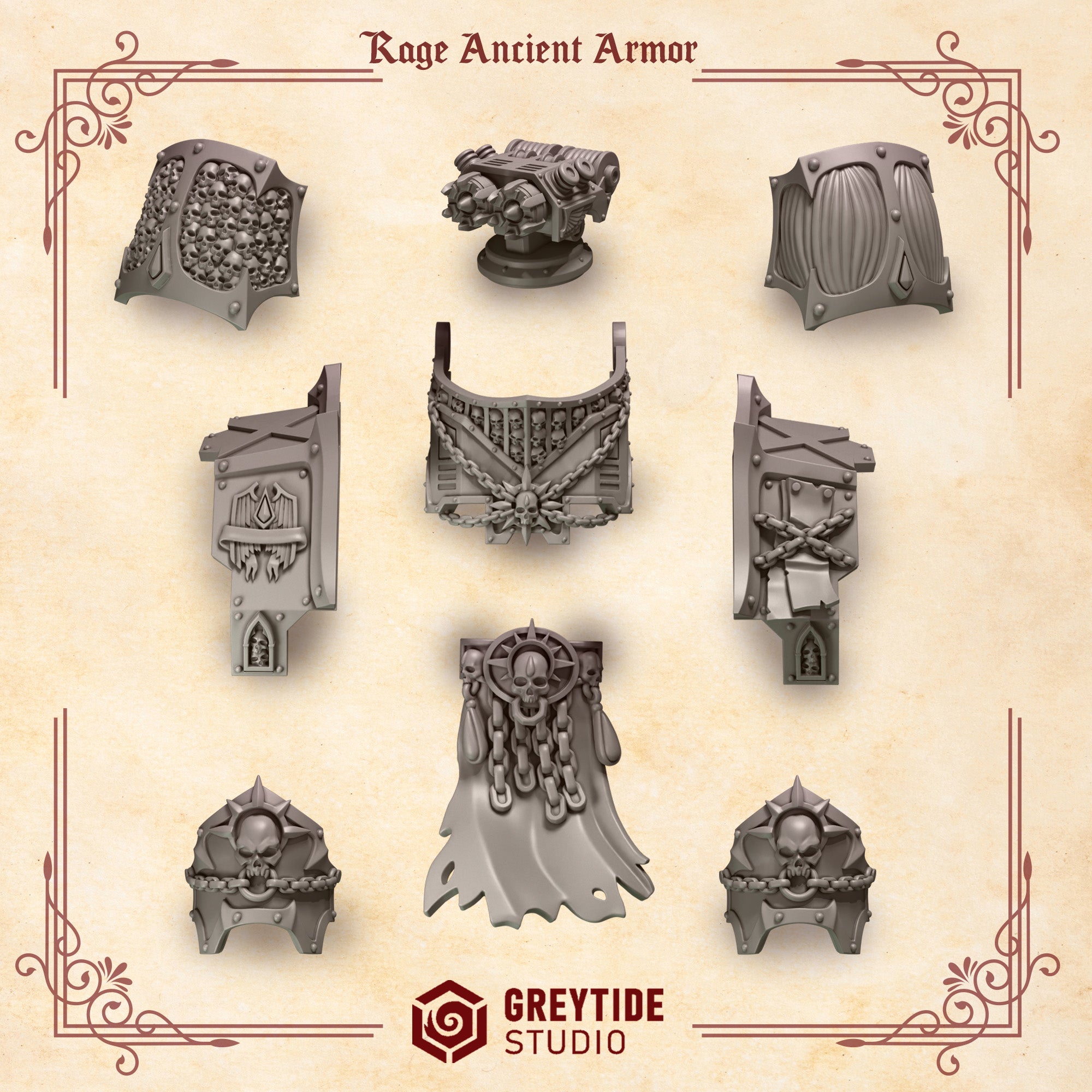 Crimson Lords Rage Armor (9 Pieces)