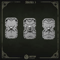 Eternal Pilgrims Shields - Set 3 (3 Pieces) – 3D printed bits for 40k miniatures, New Zealand