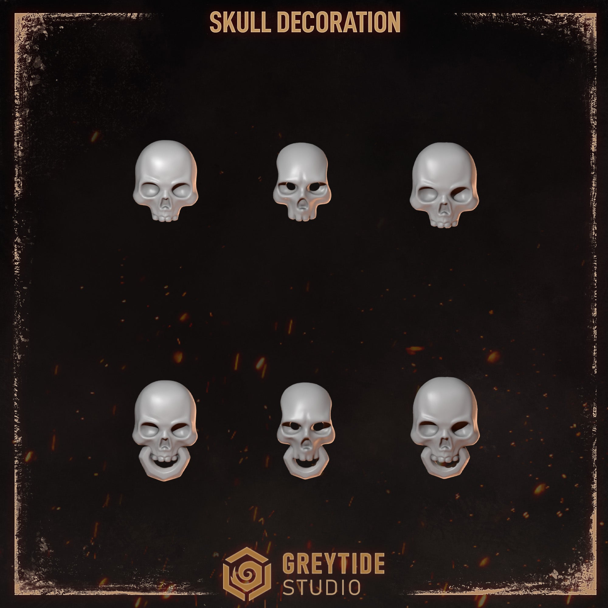 Cursed Company Skull Decorations (6 Pieces)