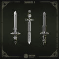 Eternal Pilgrims Swords - Set 1 (3 Pieces) – 3D printed weapons for 40k miniatures, New Zealand