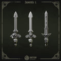 Eternal Pilgrims Swords - Set 2 (3 Pieces) – 3D printed weapons for 40k miniatures, New Zealand