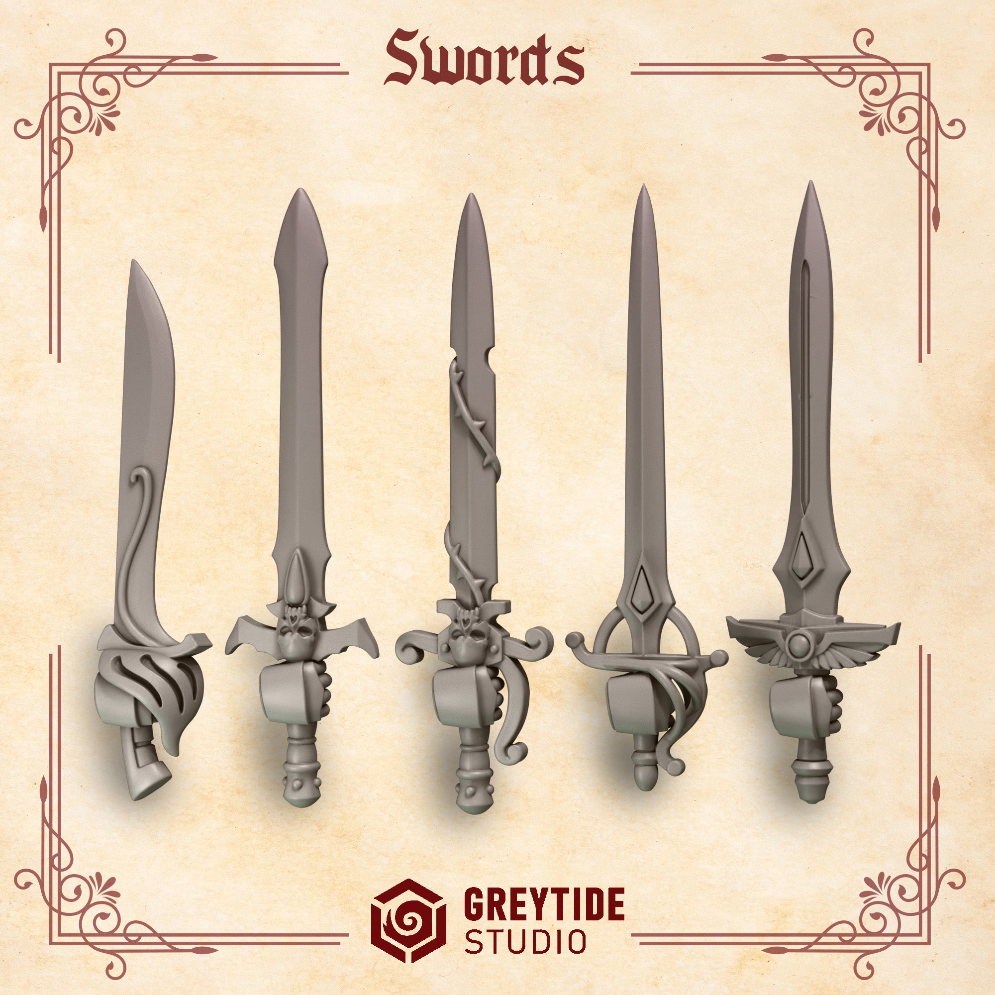 Crimson Lords Swords (5 Pieces)