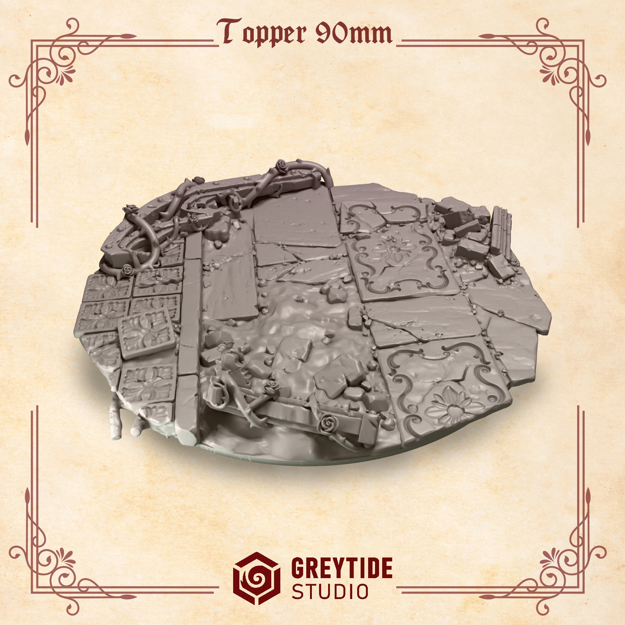 Crimson Lords Base Toppers - 90mm (1 Piece)