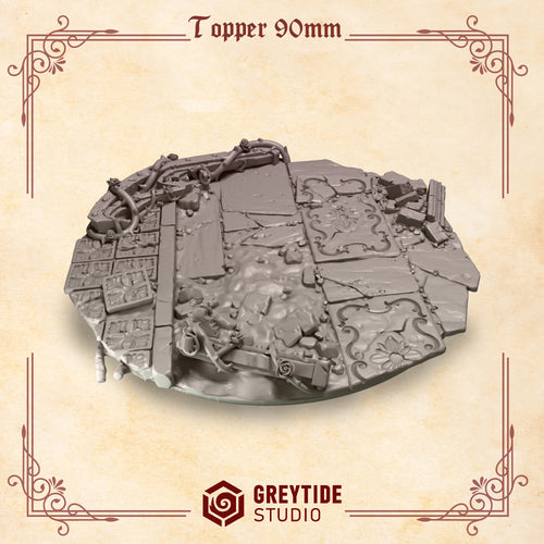 Crimson Lords Base Toppers - 90mm (1 Piece) – 3D printed bits for 40k miniatures, New Zealand