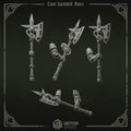 Eternal Pilgrims Axes (4 Pieces) – 3D printed weapons for 40k miniatures, New Zealand