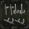 Eternal Pilgrims Two Handed Swords (6 Pieces) – 3D printed weapons for 40k miniatures, New Zealand