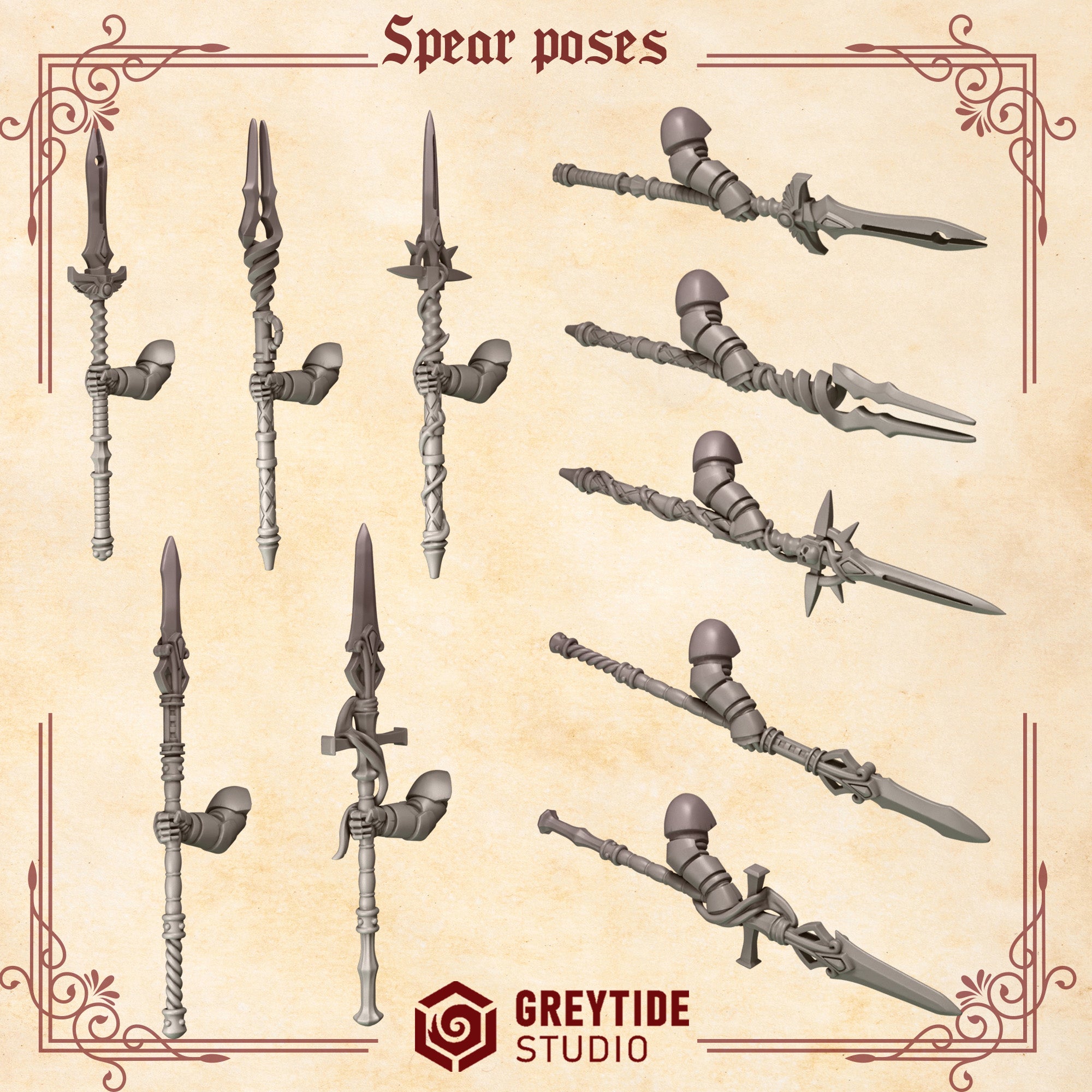 Crimson Lords Spears (5 Pieces)
